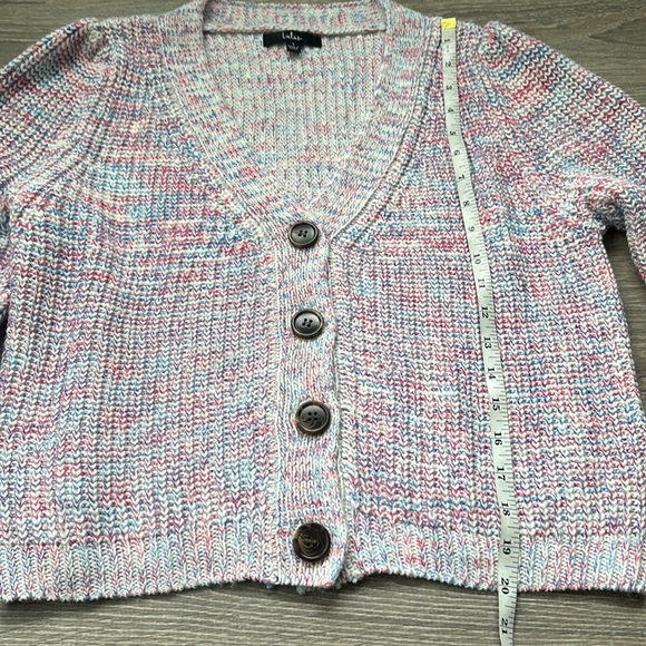 LULU’S White Multi Bright & Cozy Chunky Knit Button Up Cardigan Sweater - Picture 15 of 15